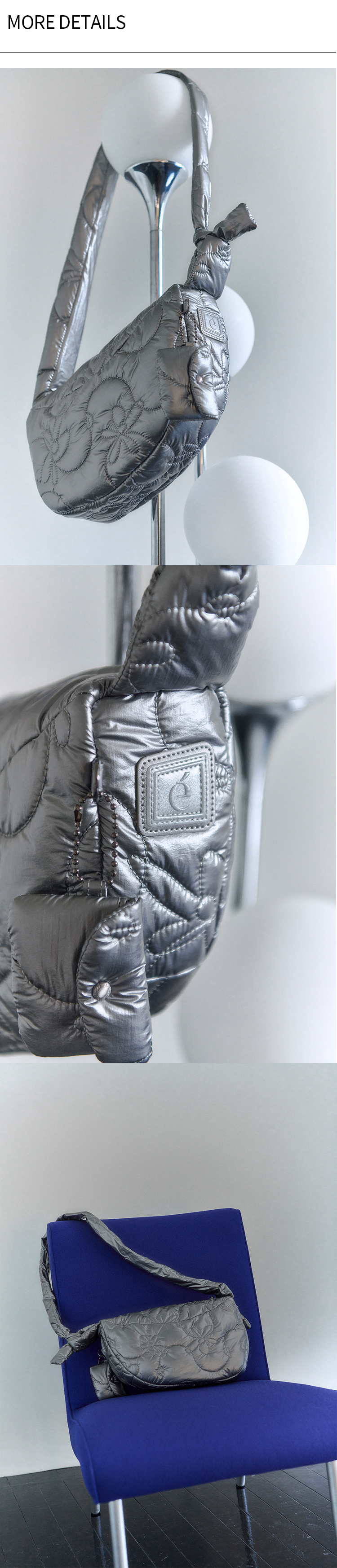 ★Archivepke★Puffy fling bag★Shine grey★韓国★大人気★ MUSINSA | Archivépke Puffy fling bag(Shine gray)_OVBAX24609SGY